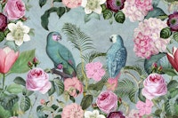 Pastel Jungle Rendezvous tapete