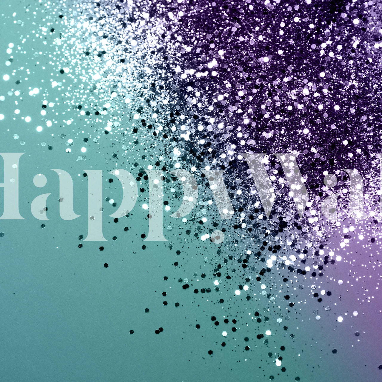 Glitter splash in turquoise and purple colors wallpaper