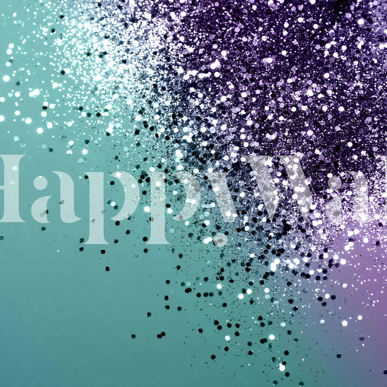 Glitter splash in turquoise and purple colors wallpaper