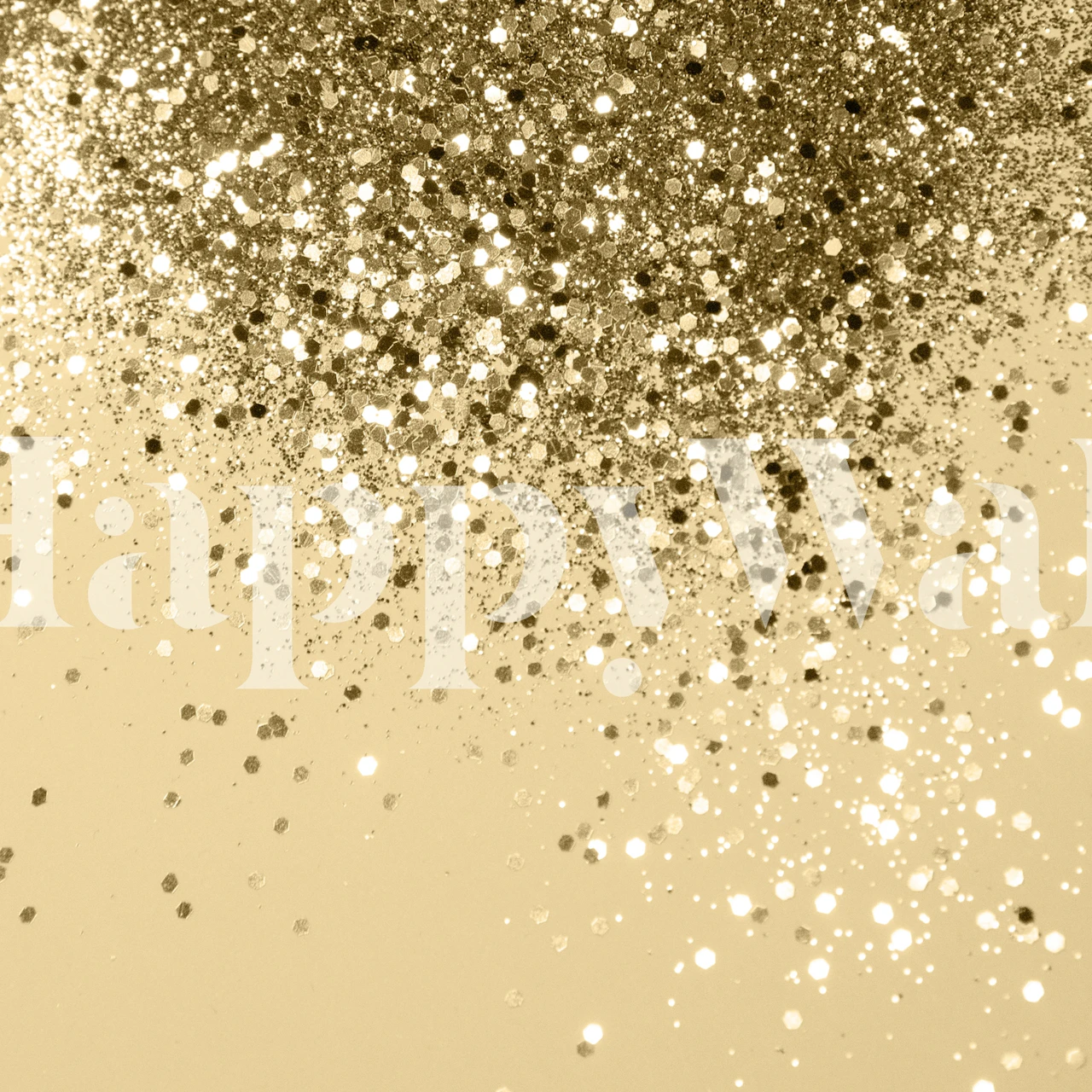 Cali Summer Vibes Glittering Wall Mural displaying sparkling golden speckles on a neutral background