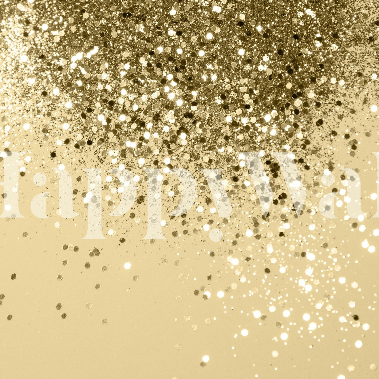 Svjetlucavi zidni mural Cali Summer Vibes koji prikazuje svjetlucave zlatne mrlje na neutralnoj pozadini