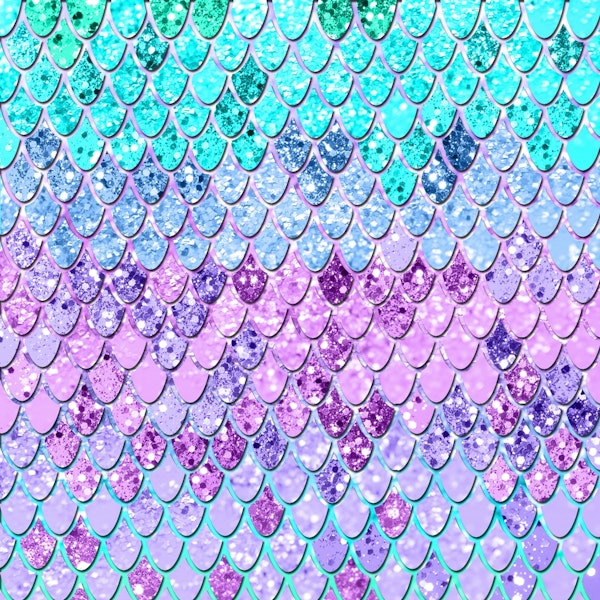 Mermaid Scales with Glitter 9