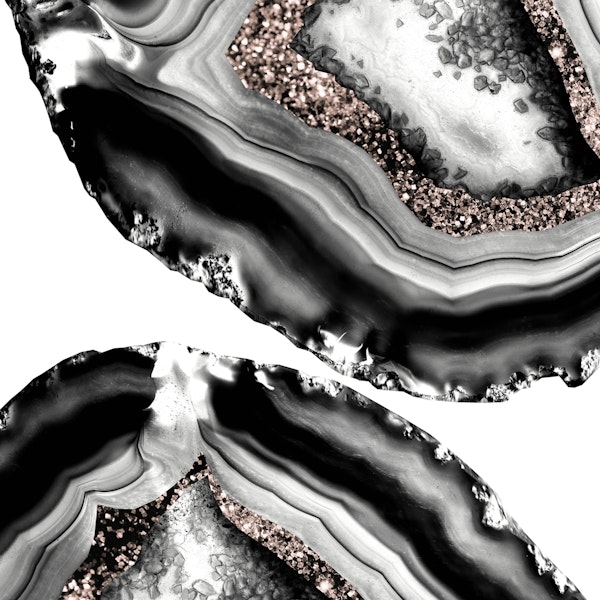 Agate Rose Gold Glitter 2