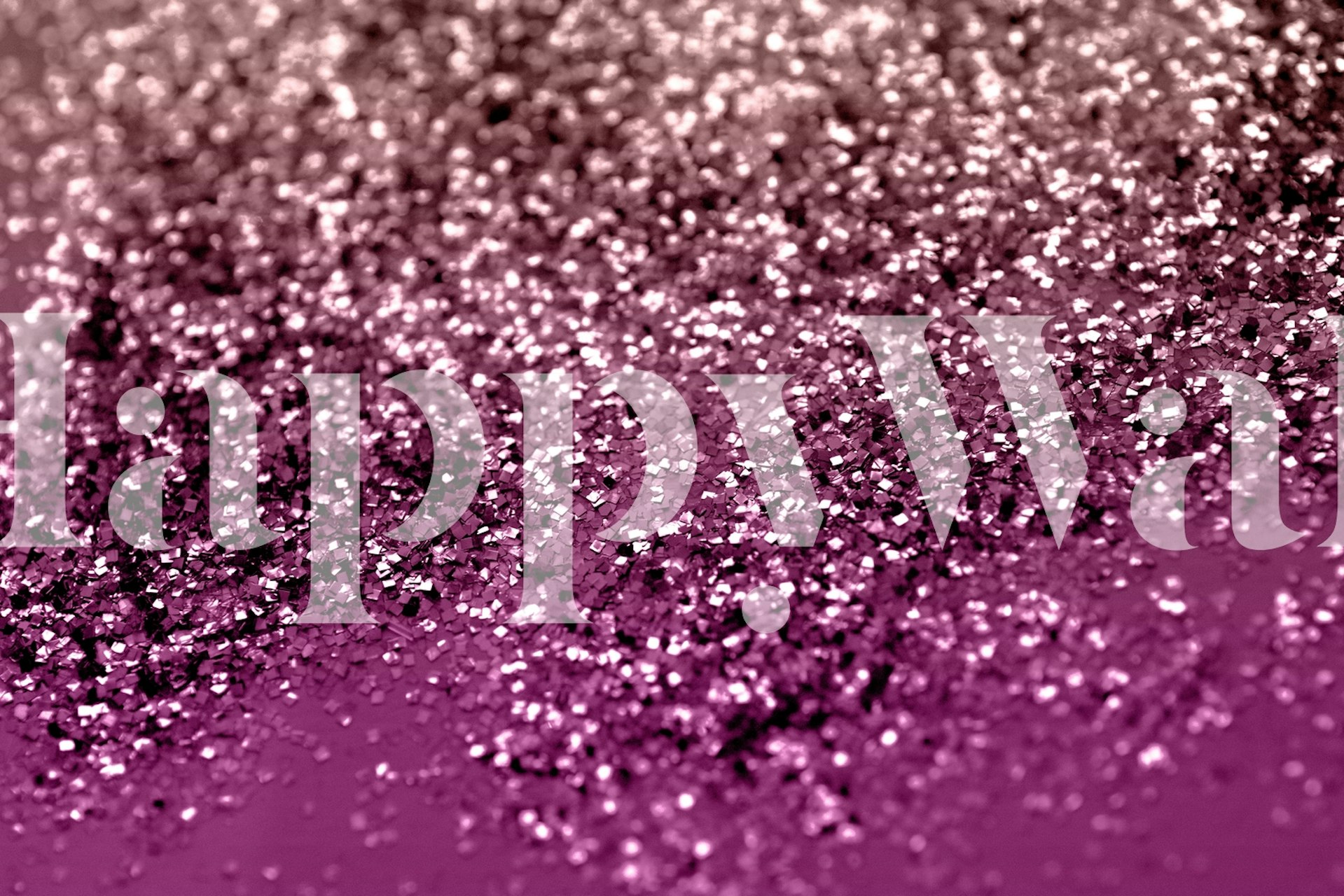 Kimalteleva karhunvatukkakimallekuvioinen seinämaalaus