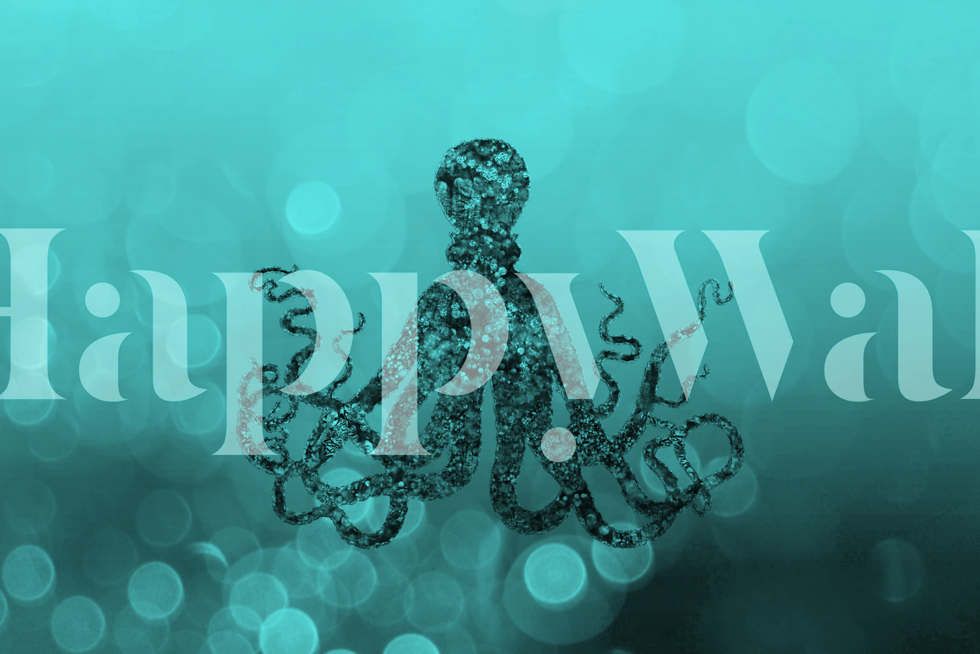 Octopus Mystic World tapet vist i et rom