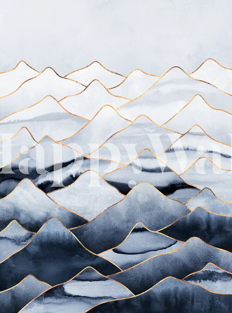 Blue Mountains wallpaper in a room setting