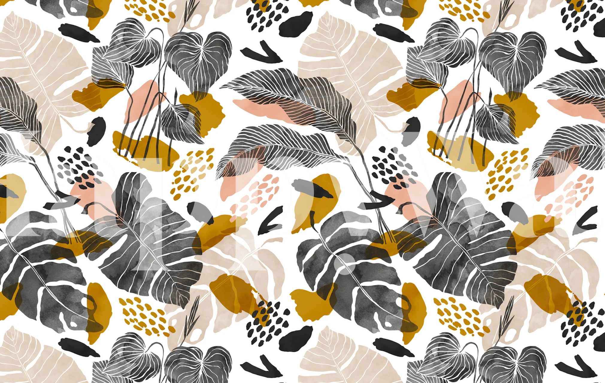 Abstract shapes nature tapeta u sobi