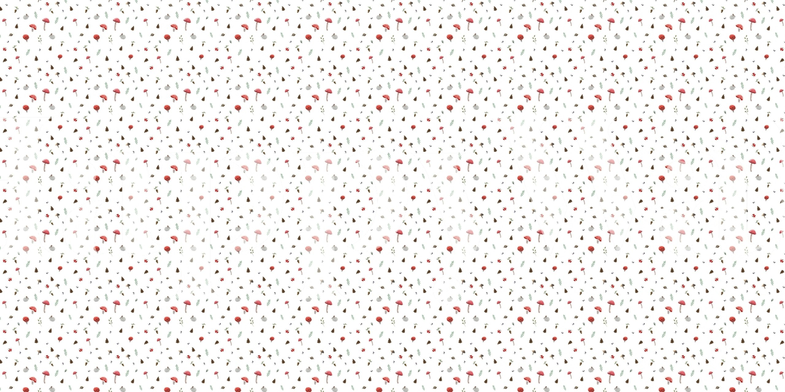 Mushrooms dense wzór tapety w pokoju