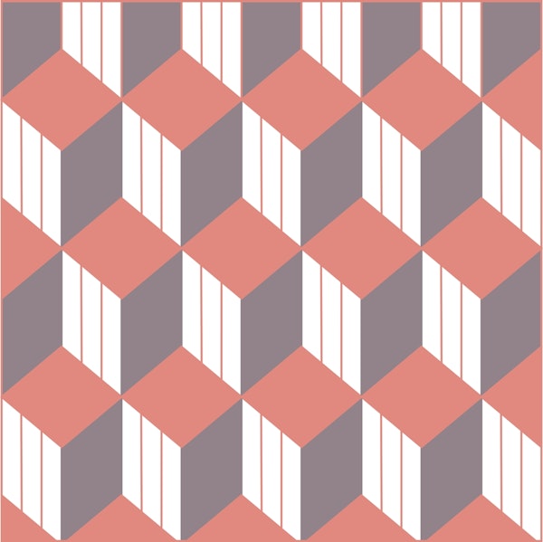 3d Ash Grey Cube Illusion