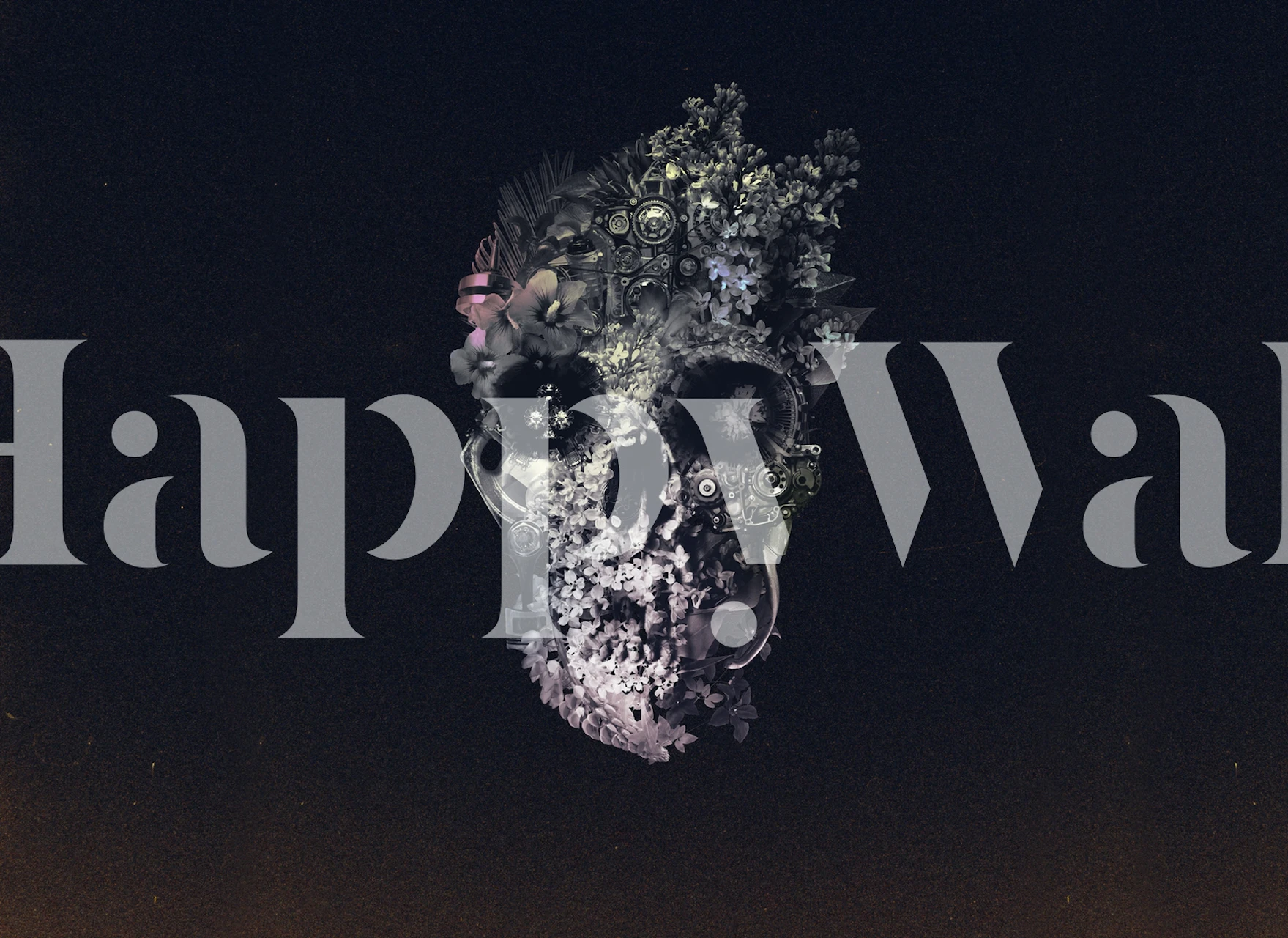 Papel pintado Metamorphosis Skull en una configuración de habitación