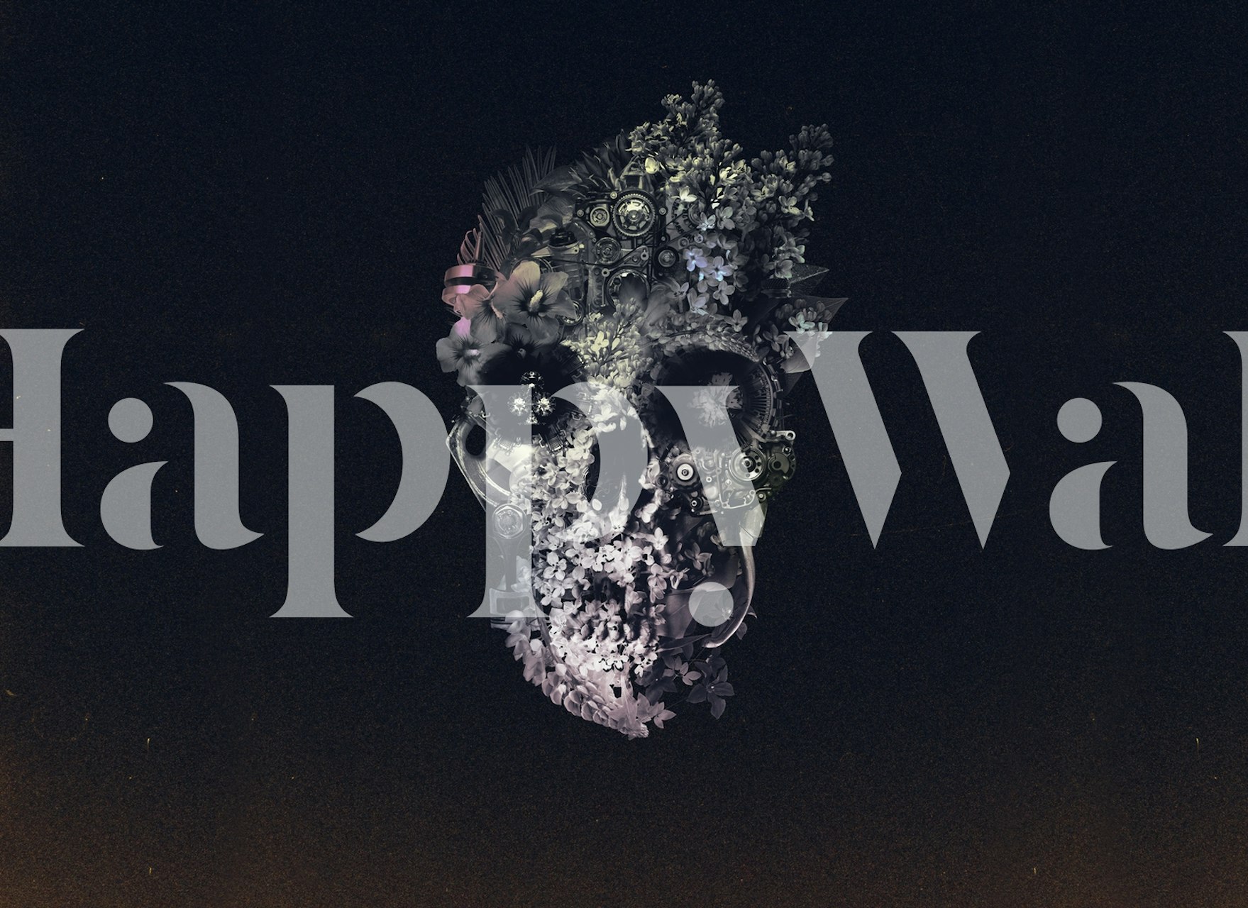 Papel de parede Metamorphosis Skull em um ambiente