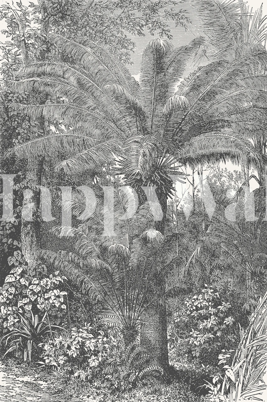 Tropical Palms II - Aster pozadina u sobi