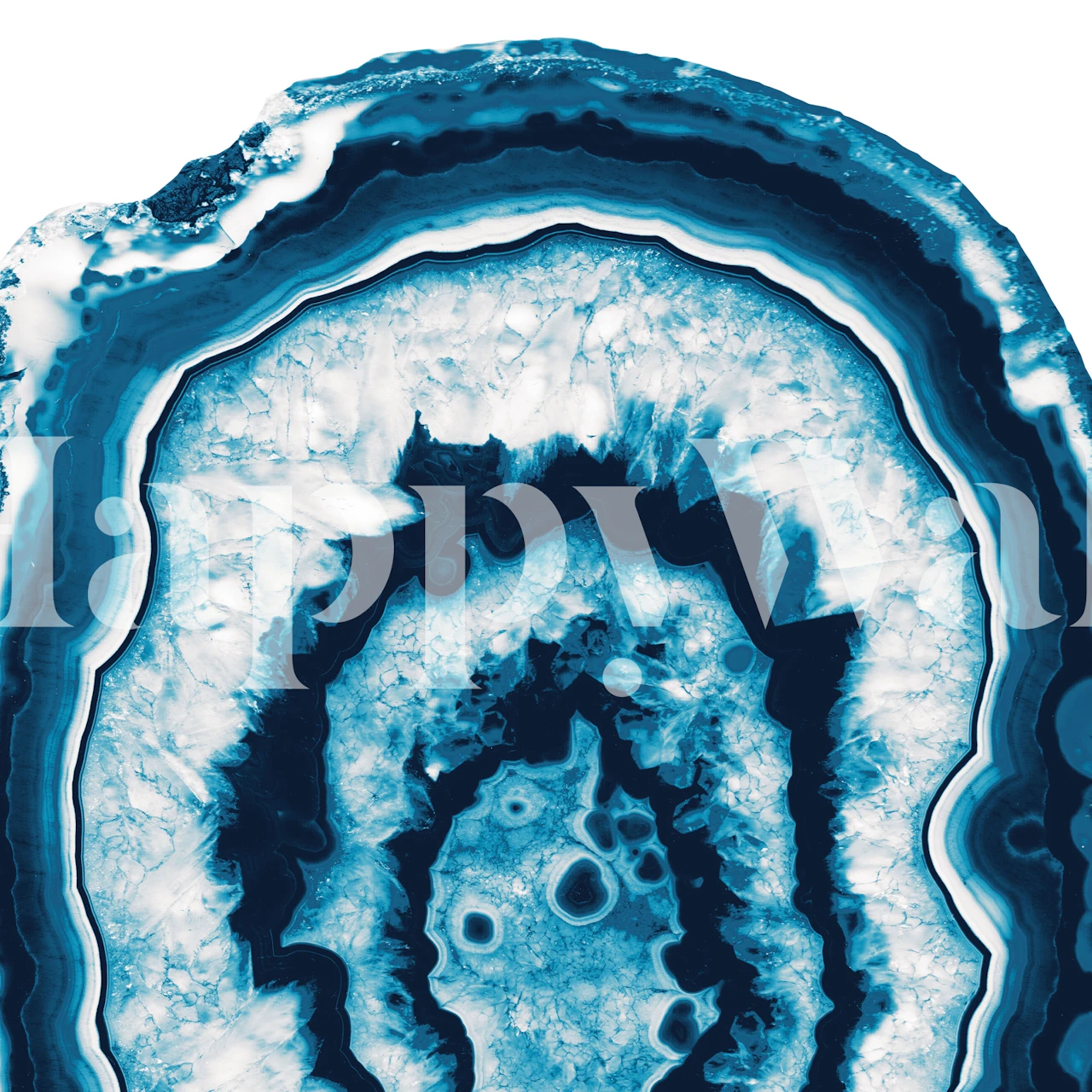 Carta da parati Blue White Agate in una stanza