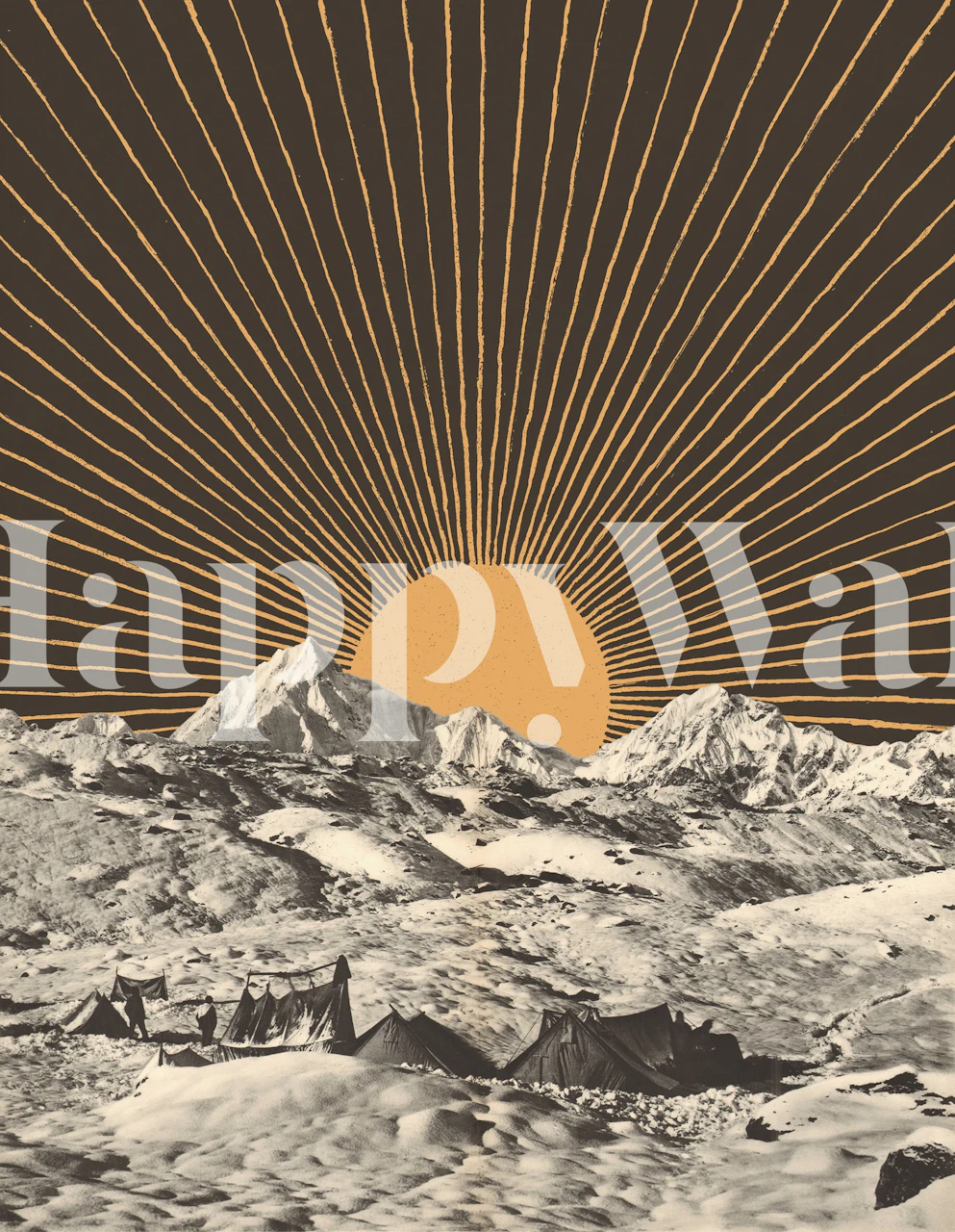 Mountainscape 6 behang in een kamer