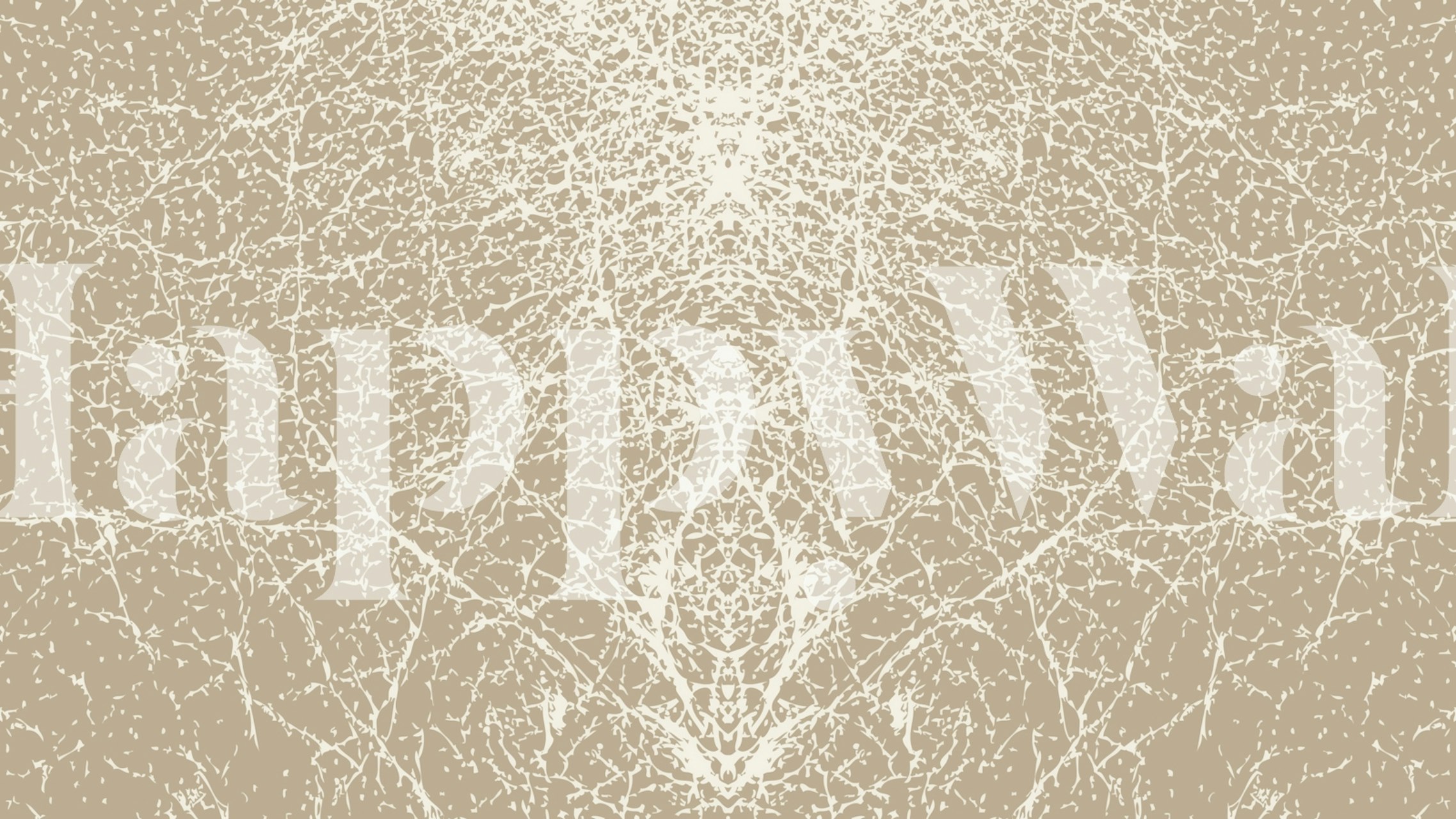 Beige leather Tapete in einem Raumsetting