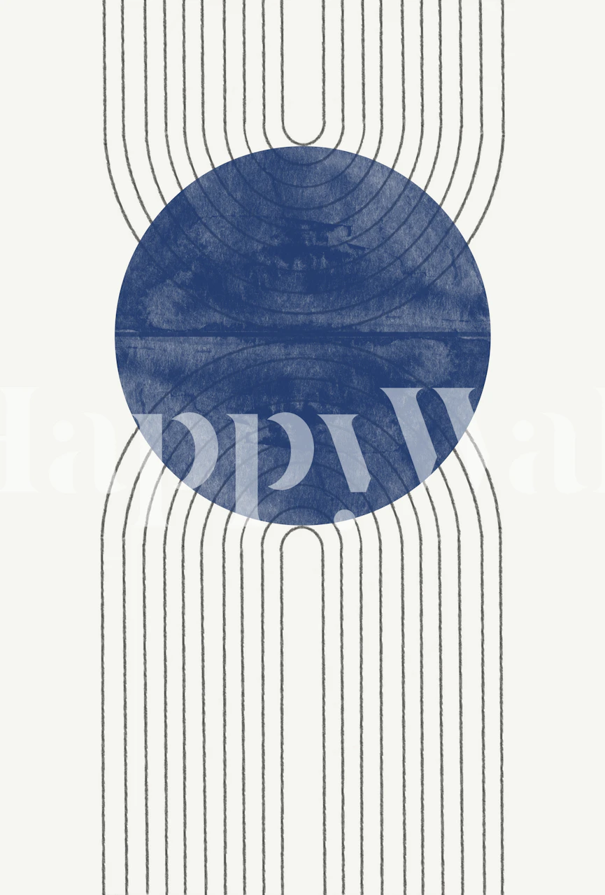 papel tapiz Blue Moon II en una habitación