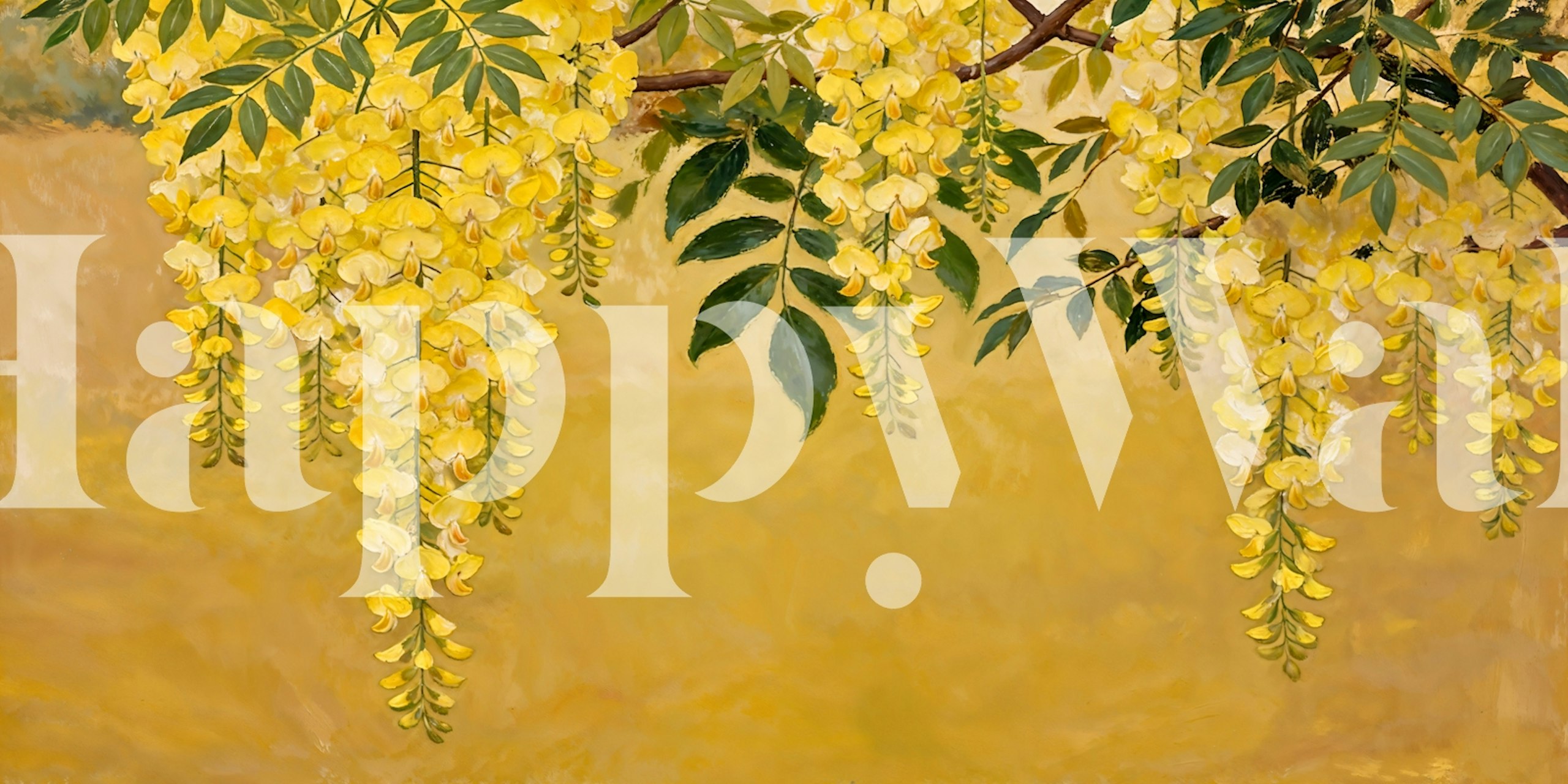 Flowery Flowers Tapete in einem Raum