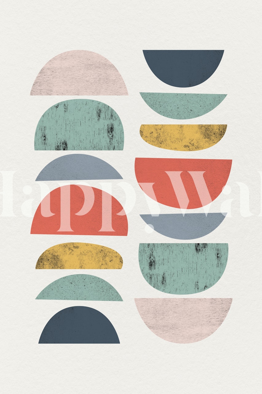 Retro Fun in Happy Colours 2 wallpaper in a room