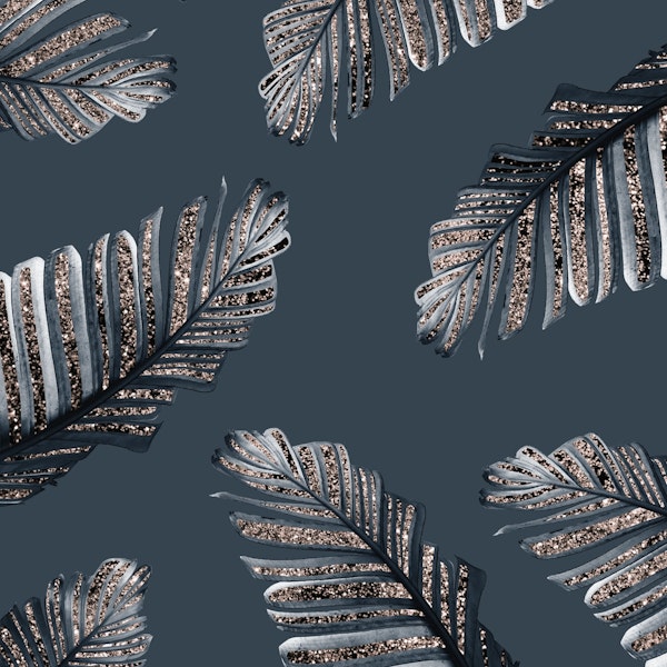 Banana Leaves Rose Gold 1