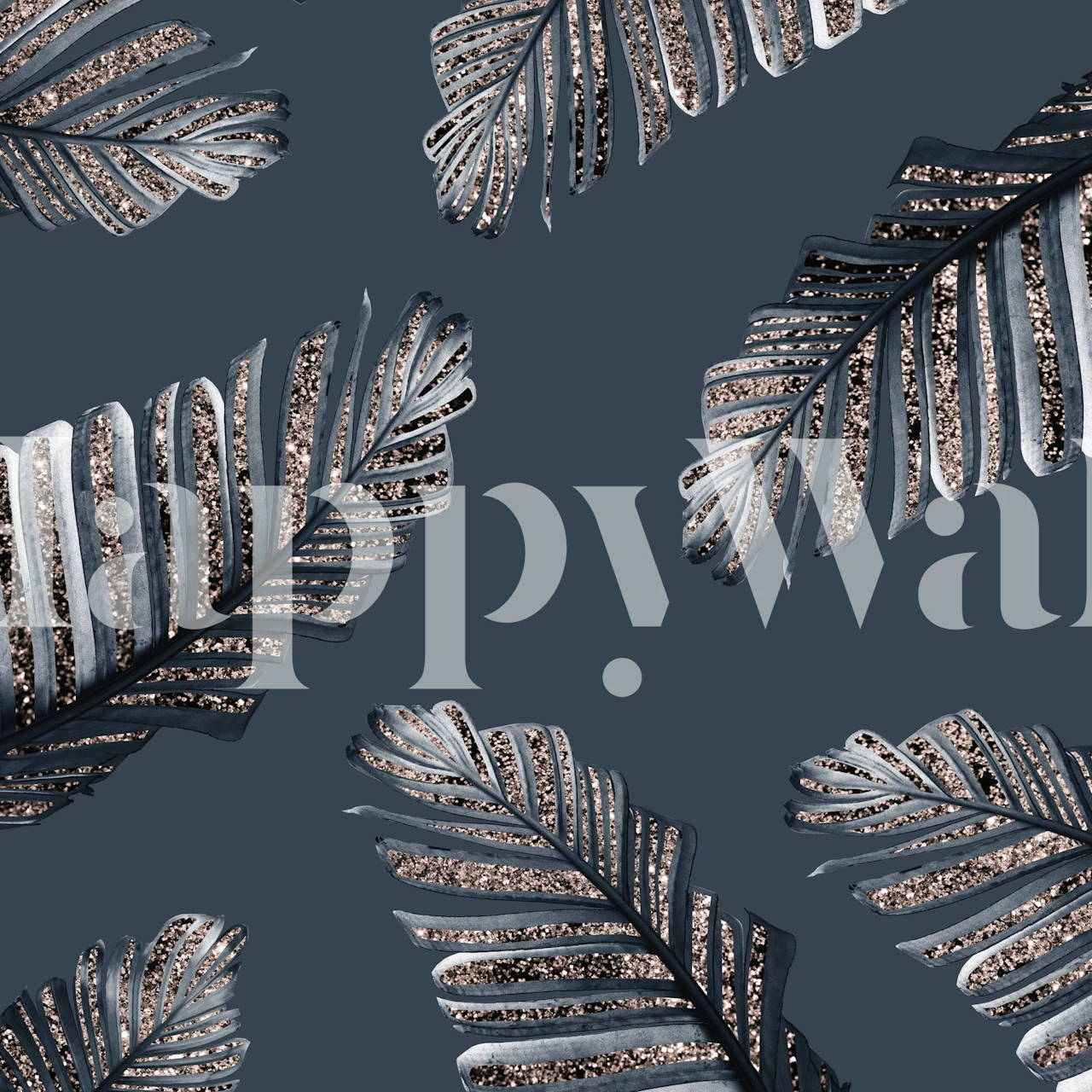 Banana Leaves Rose Gold 1 w pokoju