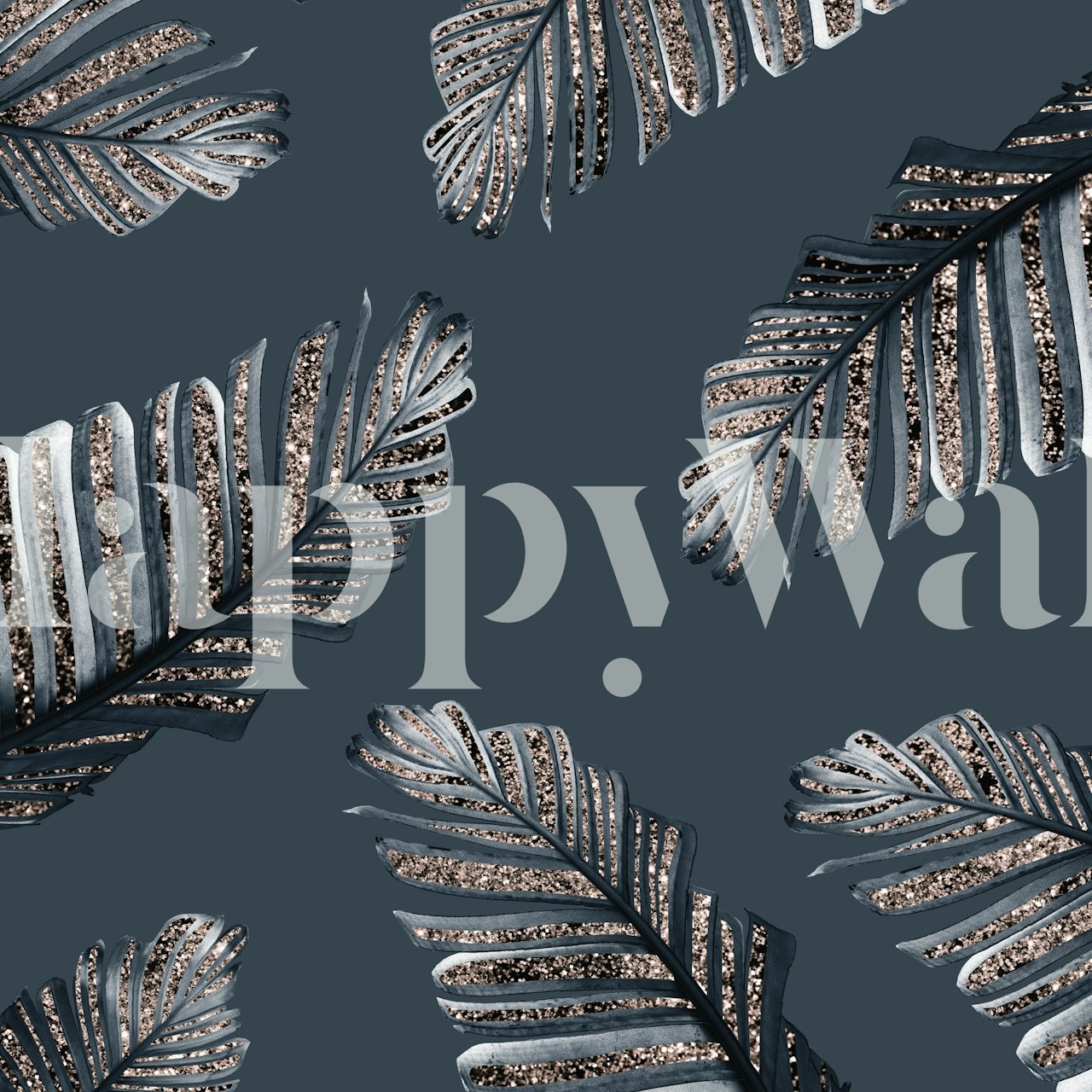 Banana leaves wallpaper in a room