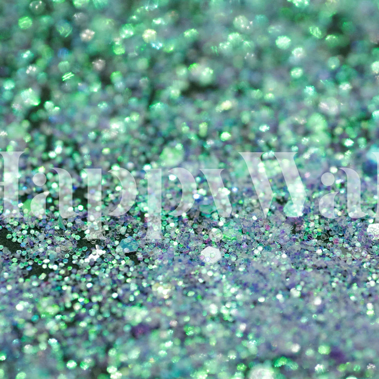 Mermaid glitter wallpaper in a room