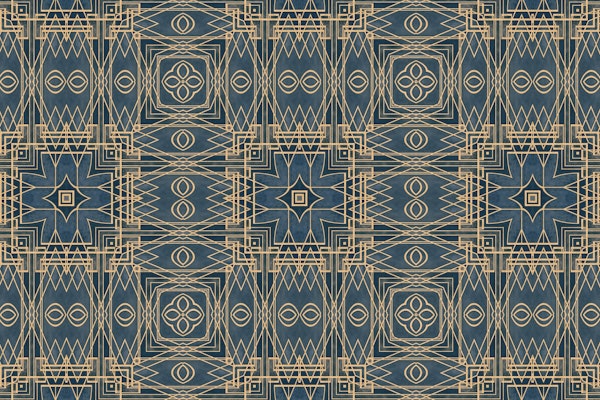 Blue Gold Art Deco Elegace