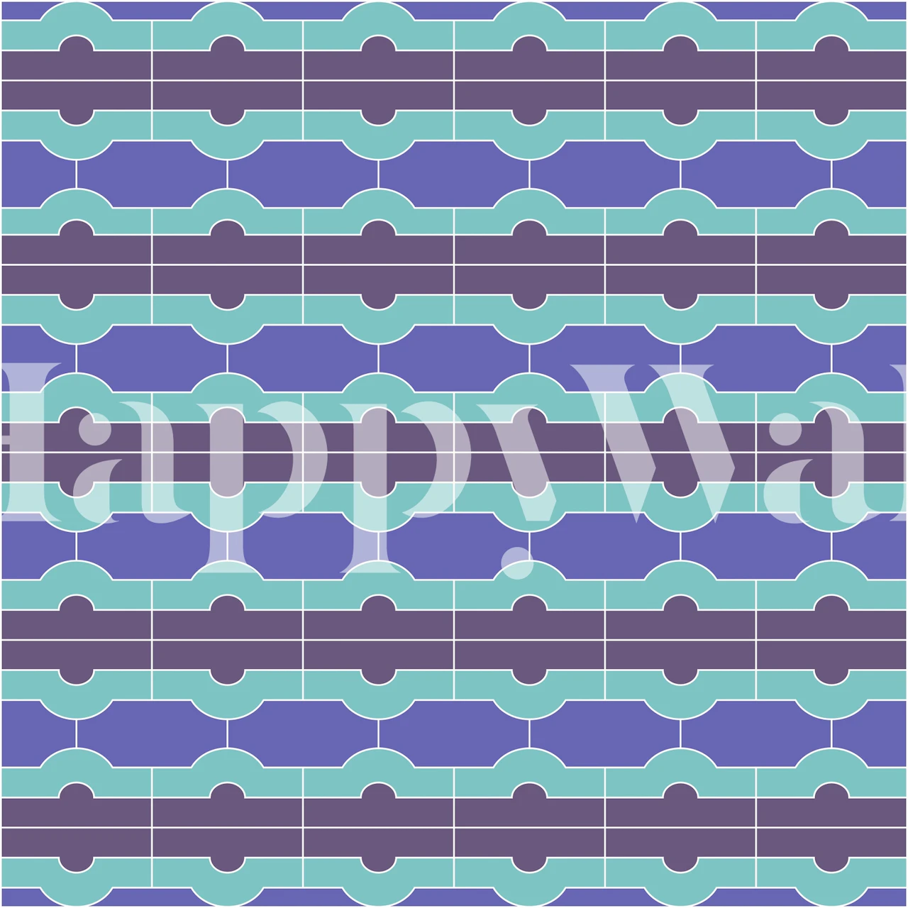 Geometric pattern in purple and blue tones wallpaper