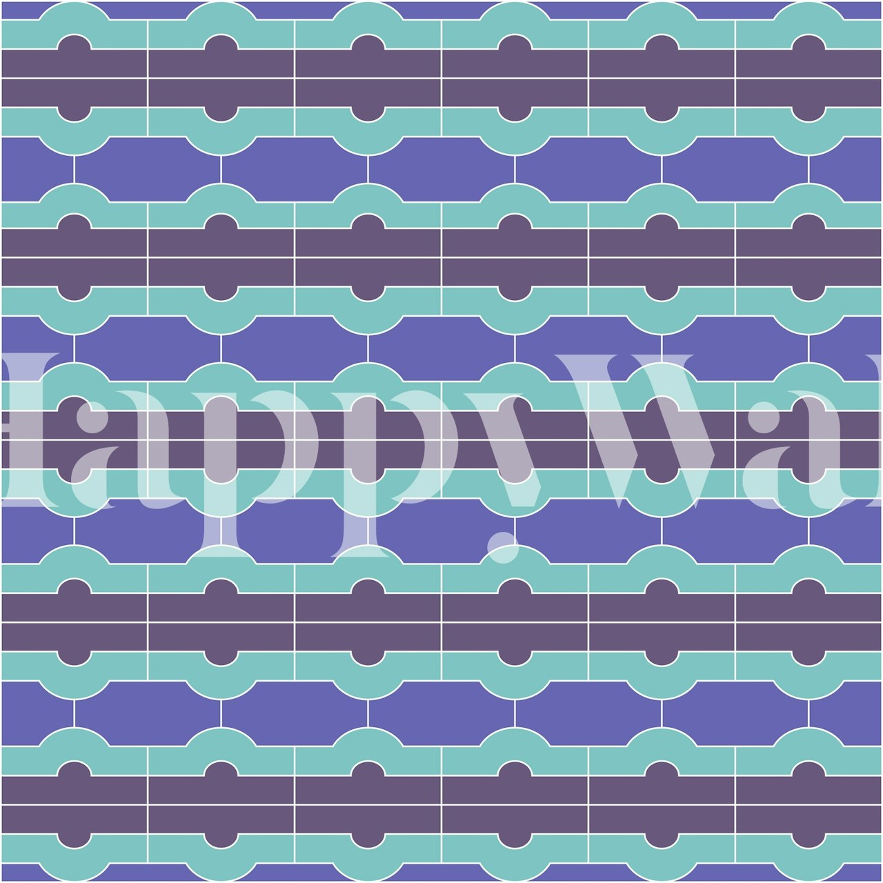 Geometric pattern in purple and blue tones wallpaper