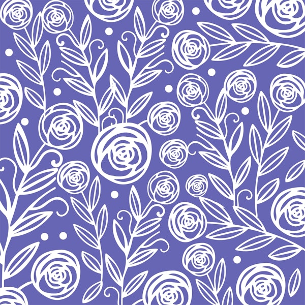 Modern Very Peri Lilac Florals