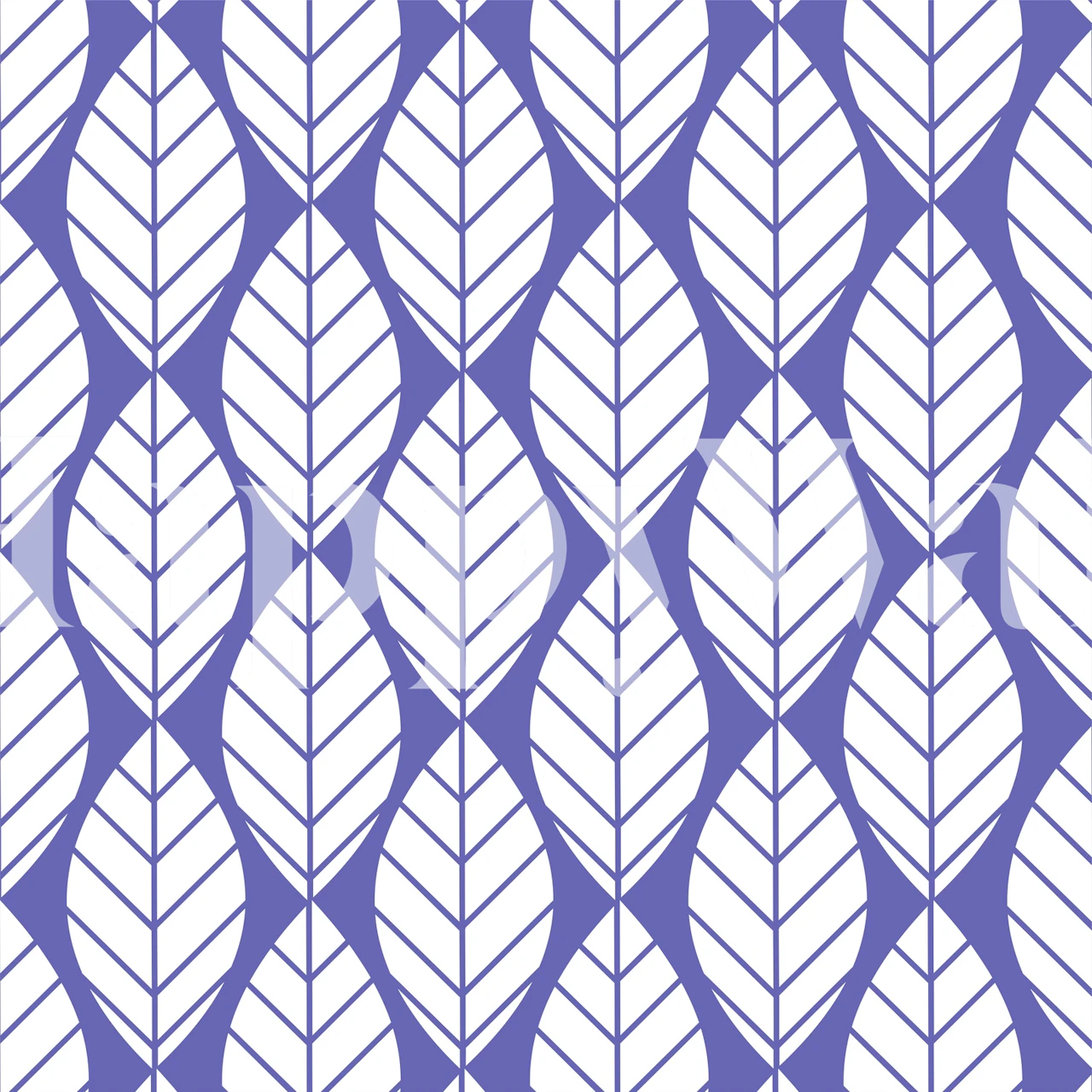 White leaf pattern on purple background wallpaper