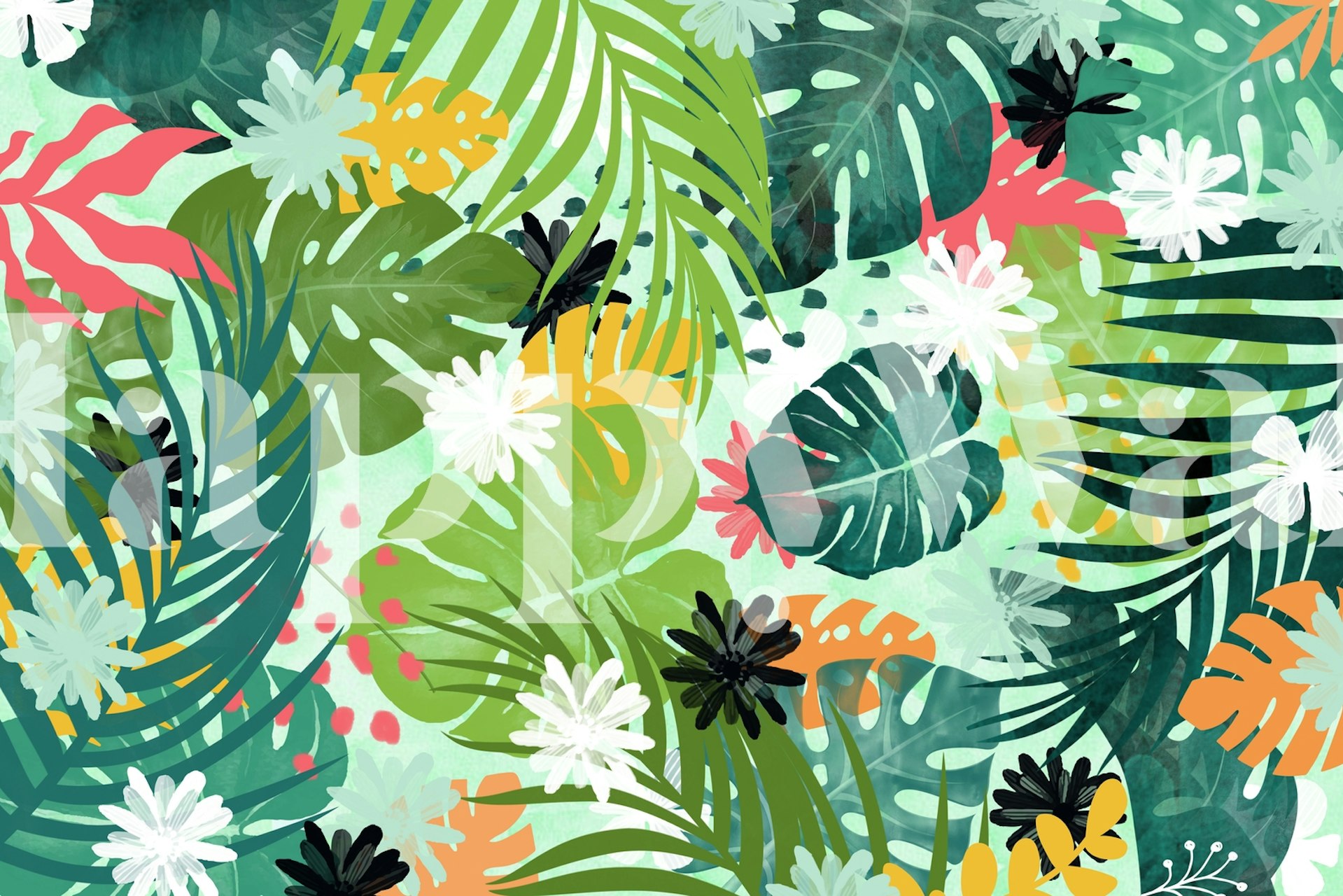 Bring the Jungle Home with Our Tropical Jungle Wall Art Wallpaper