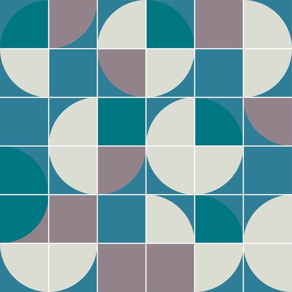 Pop Art Geometric Teal Ash 50