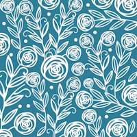 Jade Green Rose Floral pattern tapete