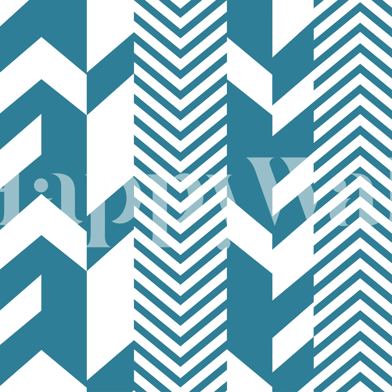 Minimal Scandi Teal Blocks tapeta prikazana u sobi
