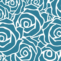 Minimal Dark Jade Rose Pattern wallpaper