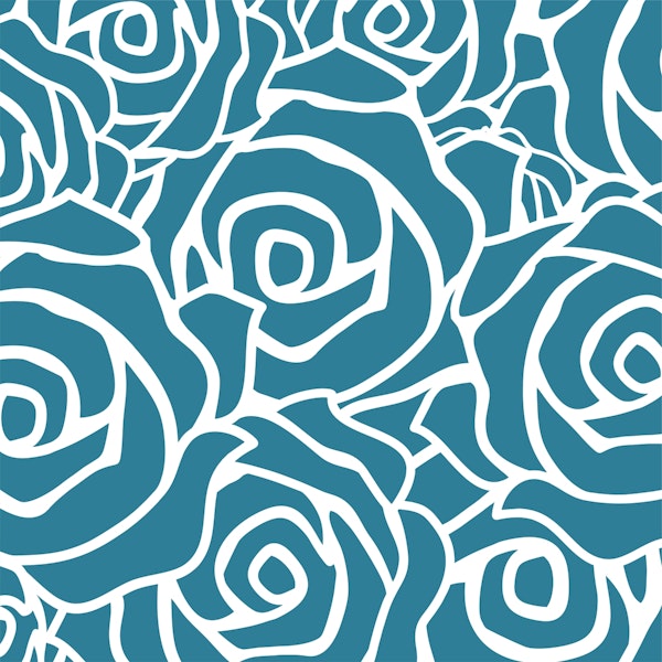 Minimal Dark Jade Rose Pattern