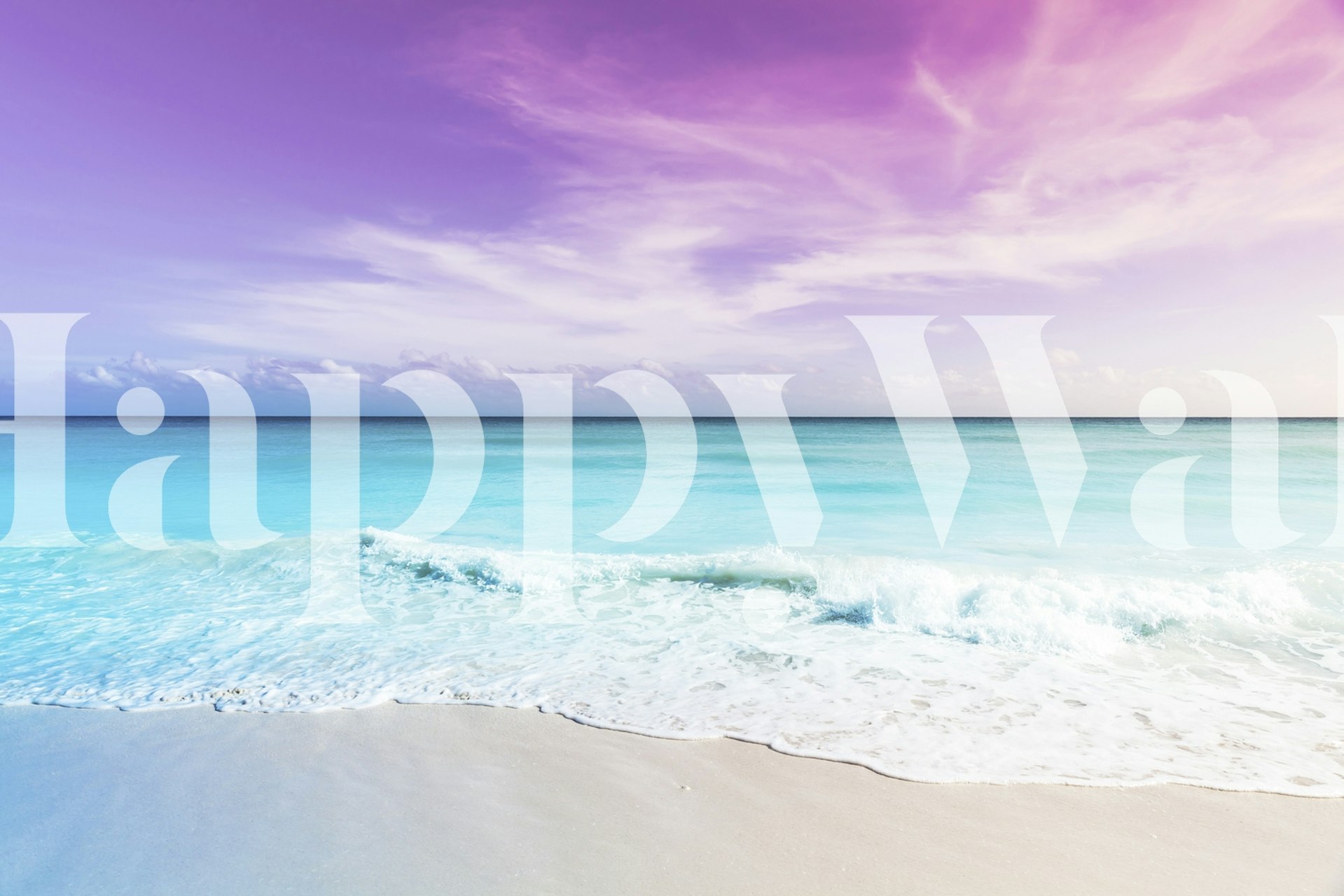 Tapeta Pink ocean sky w pokoju