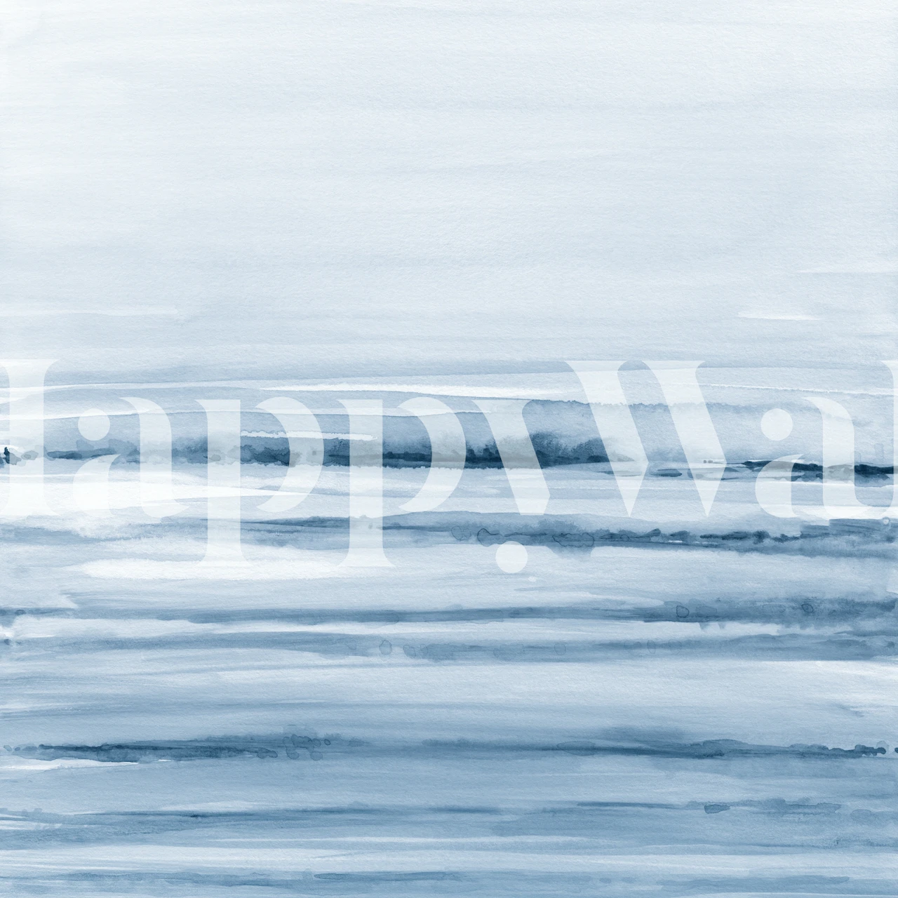 Blue watercolor strokes tapeta w pokoju