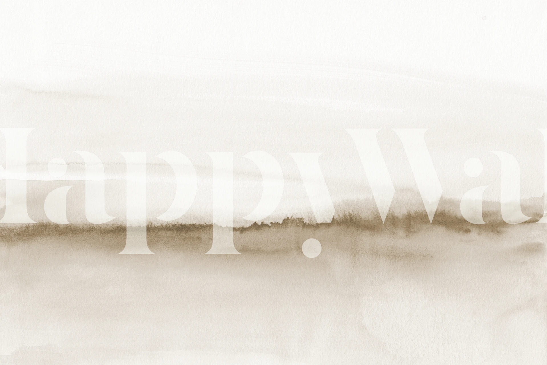 Soft brown and beige watercolor landscape wallpaper