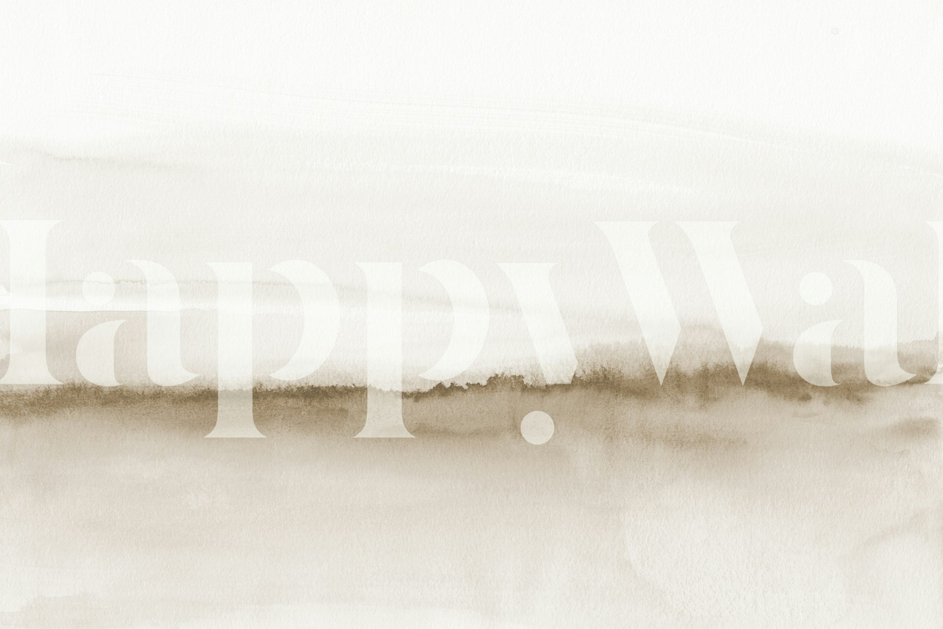 Tapeta Sepia watercolor landscape w pokoju