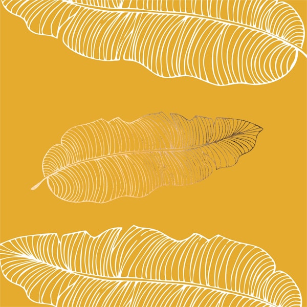 Mustard Palm Leaves Gold