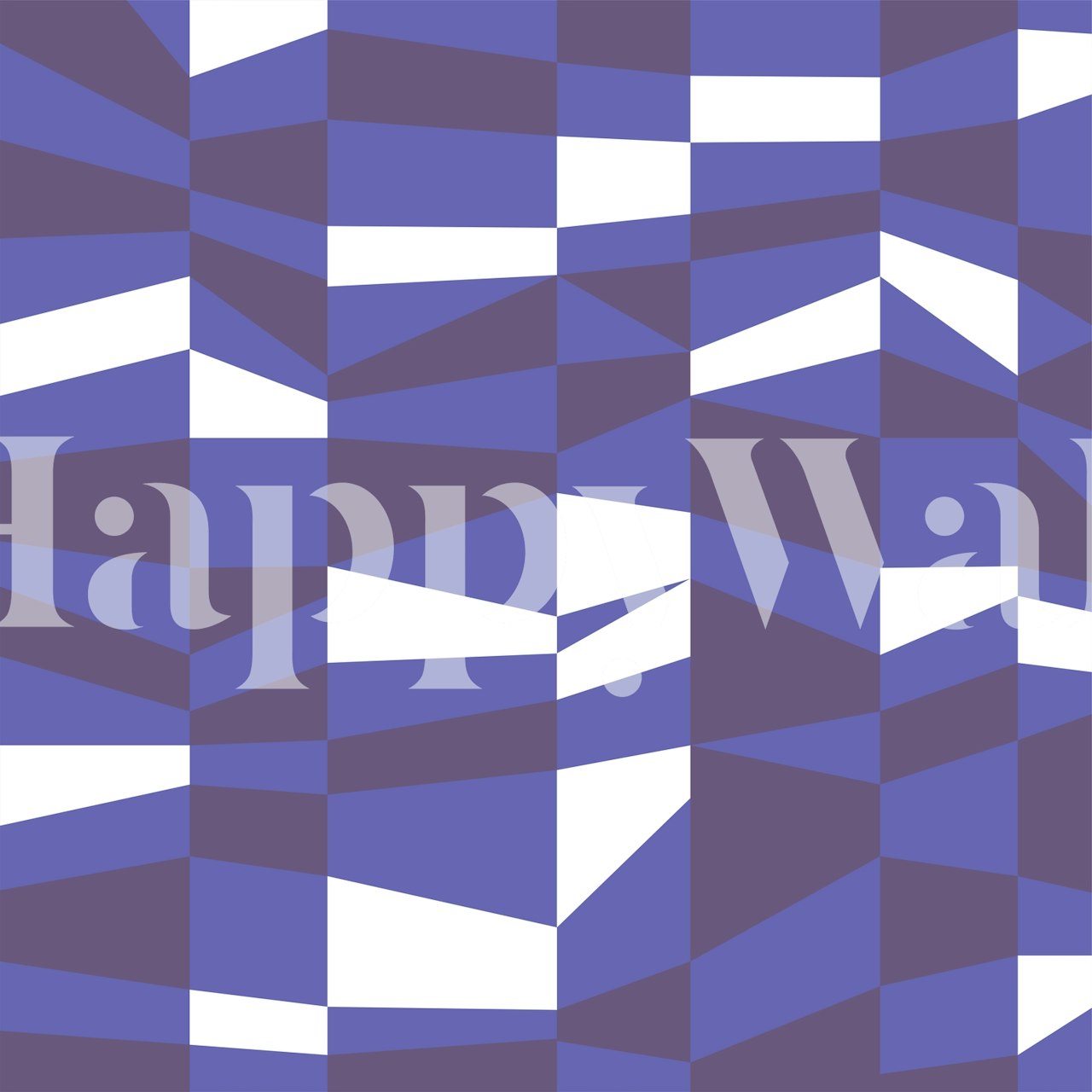 Purple Color Blocks geometric wallpaper in a room