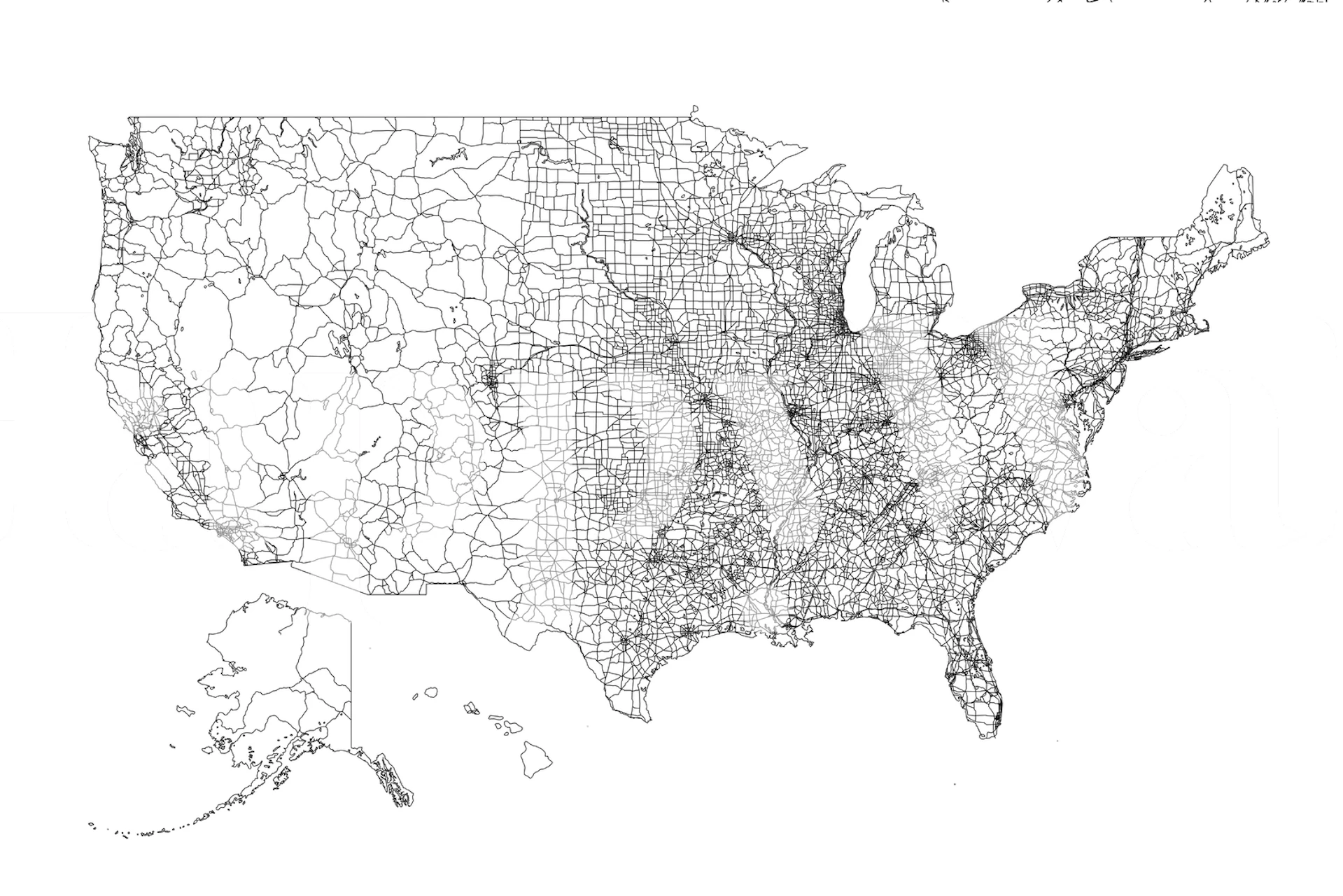 papier peint America Map dans une pièce
