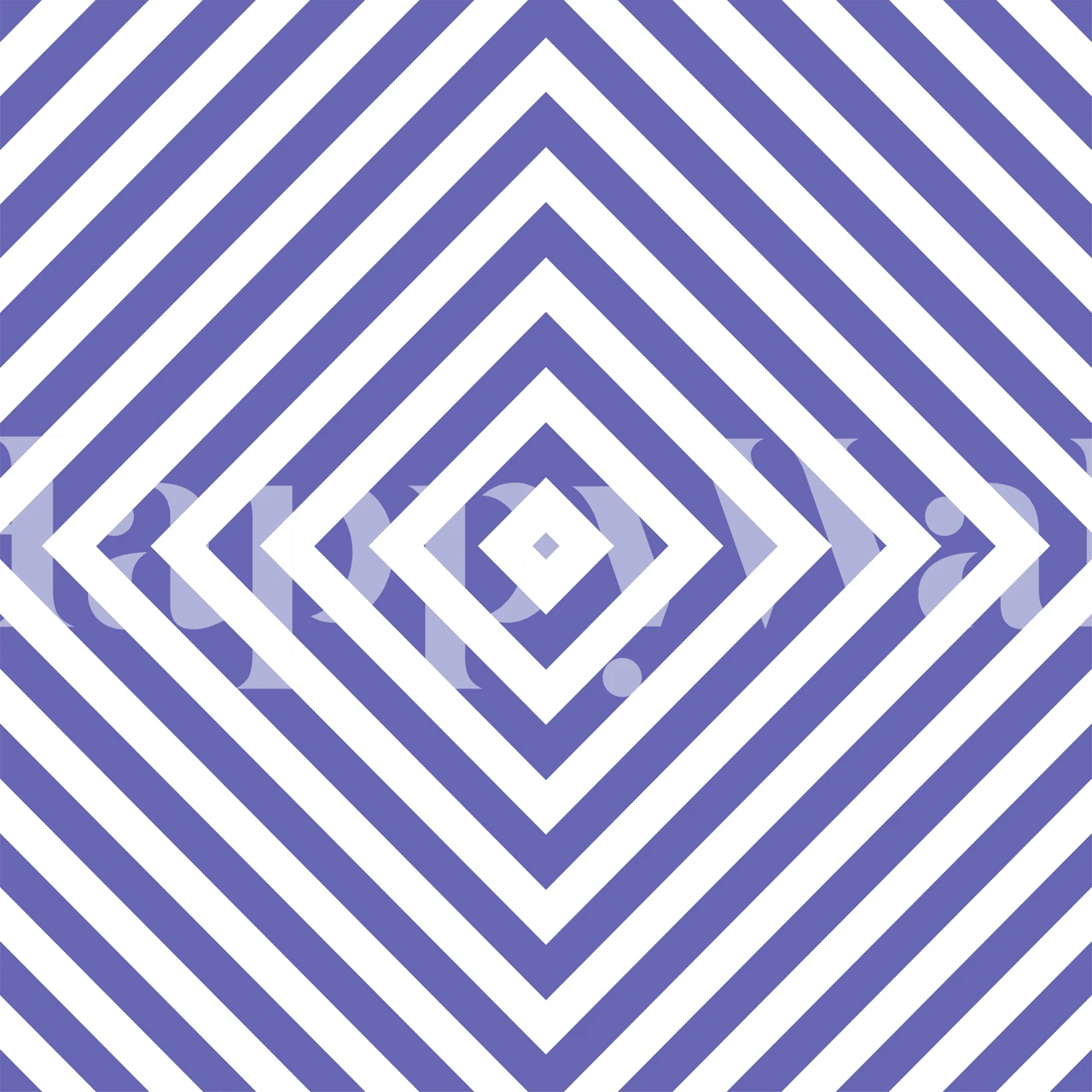 Optical Illusion Purple White Tapete in einem Raum