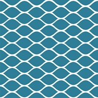 Dark Teal Green Ogee Pattern tapet