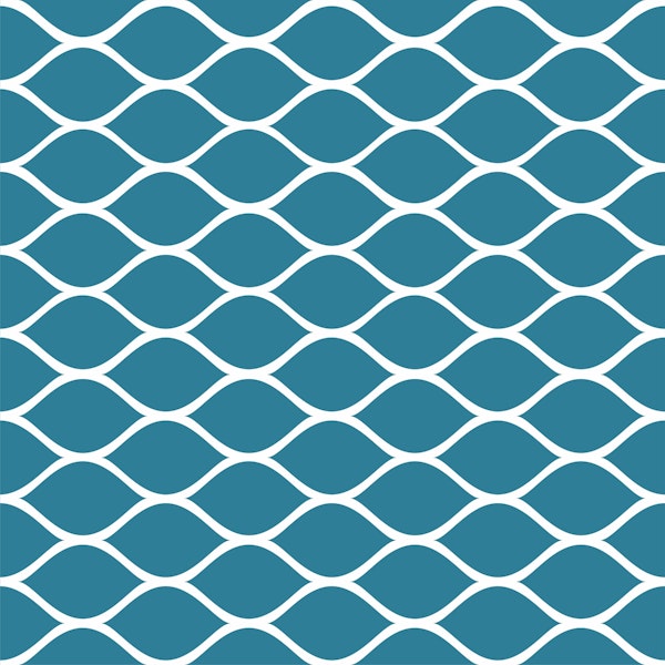 Dark Teal Green Ogee Pattern