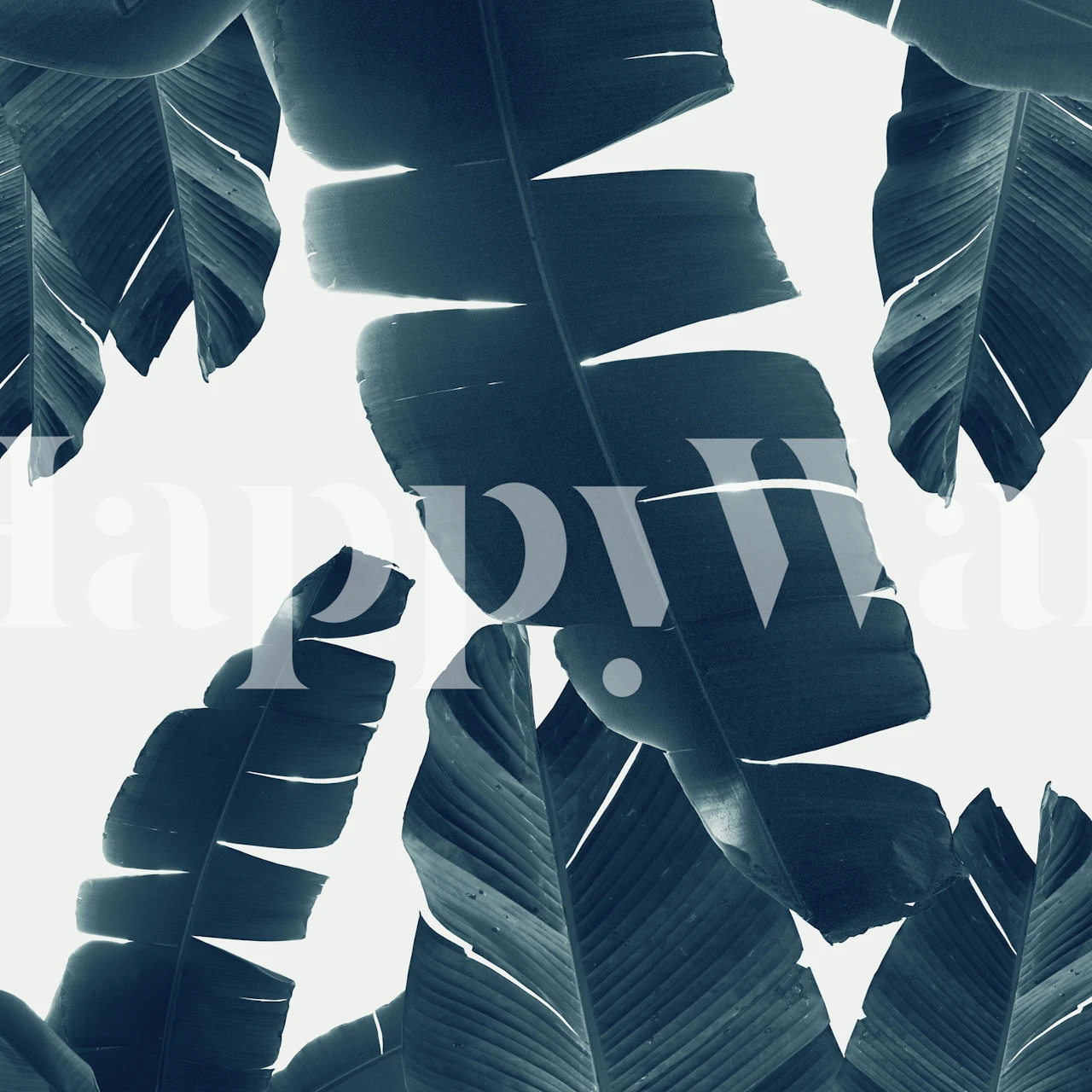 Banana Leaves Green Blue 2 tapet i rummet