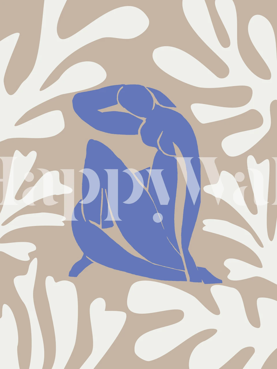 Tapeta Matisse Inspired Beach Beige w pokoju