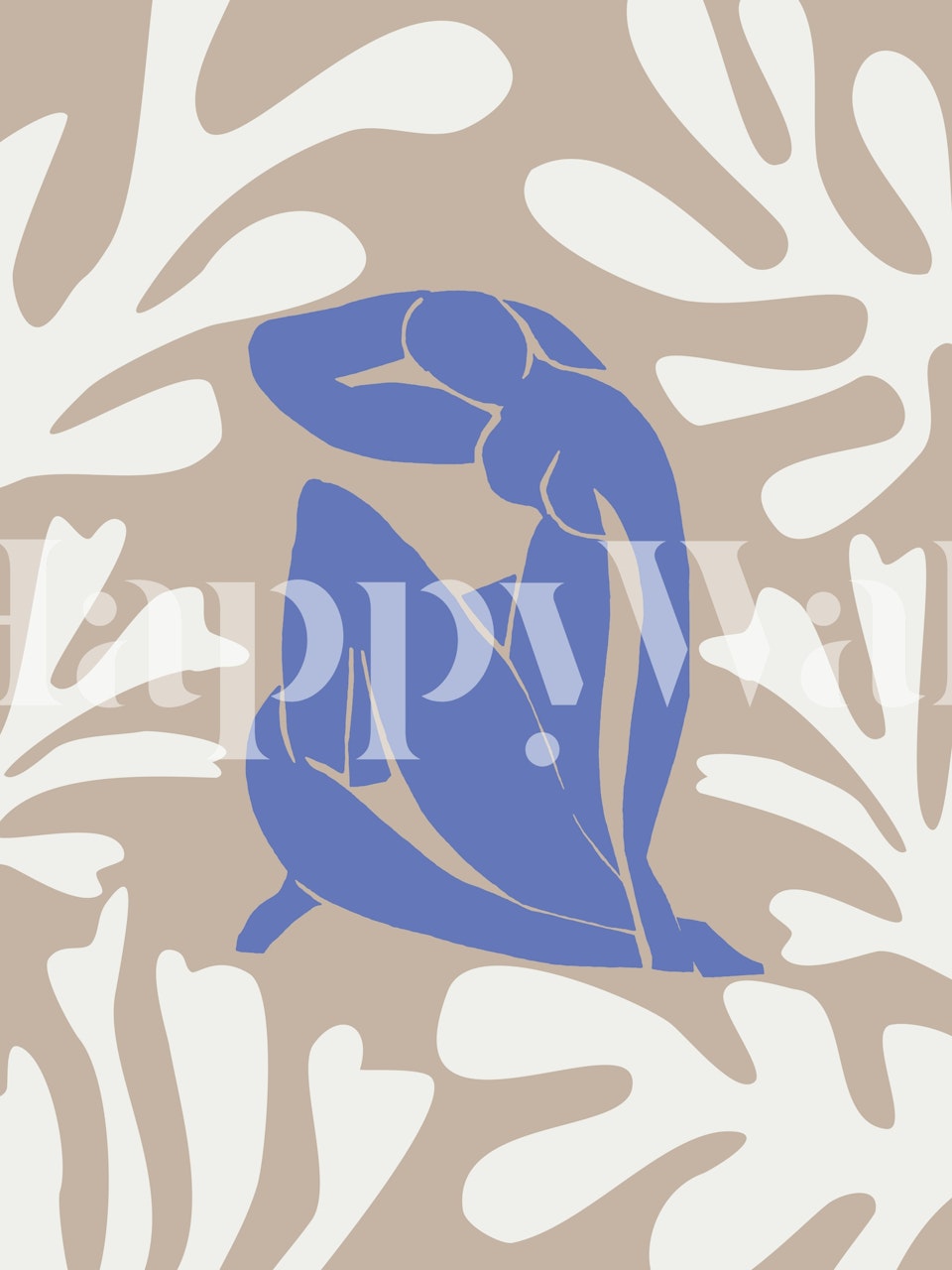 Tapeta Matisse Inspired Beach Beige w pokoju